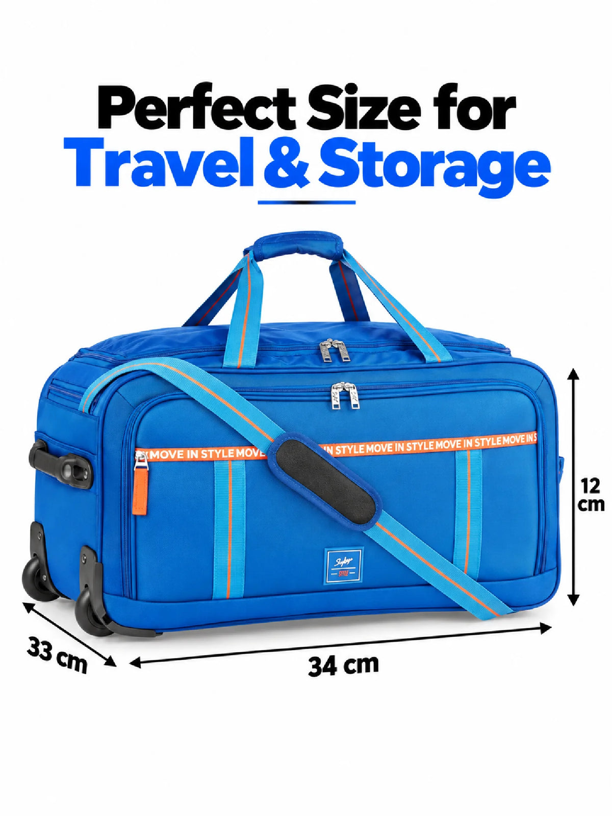 Karry House Skybags Strolley Duffel Bag – Blue 73L