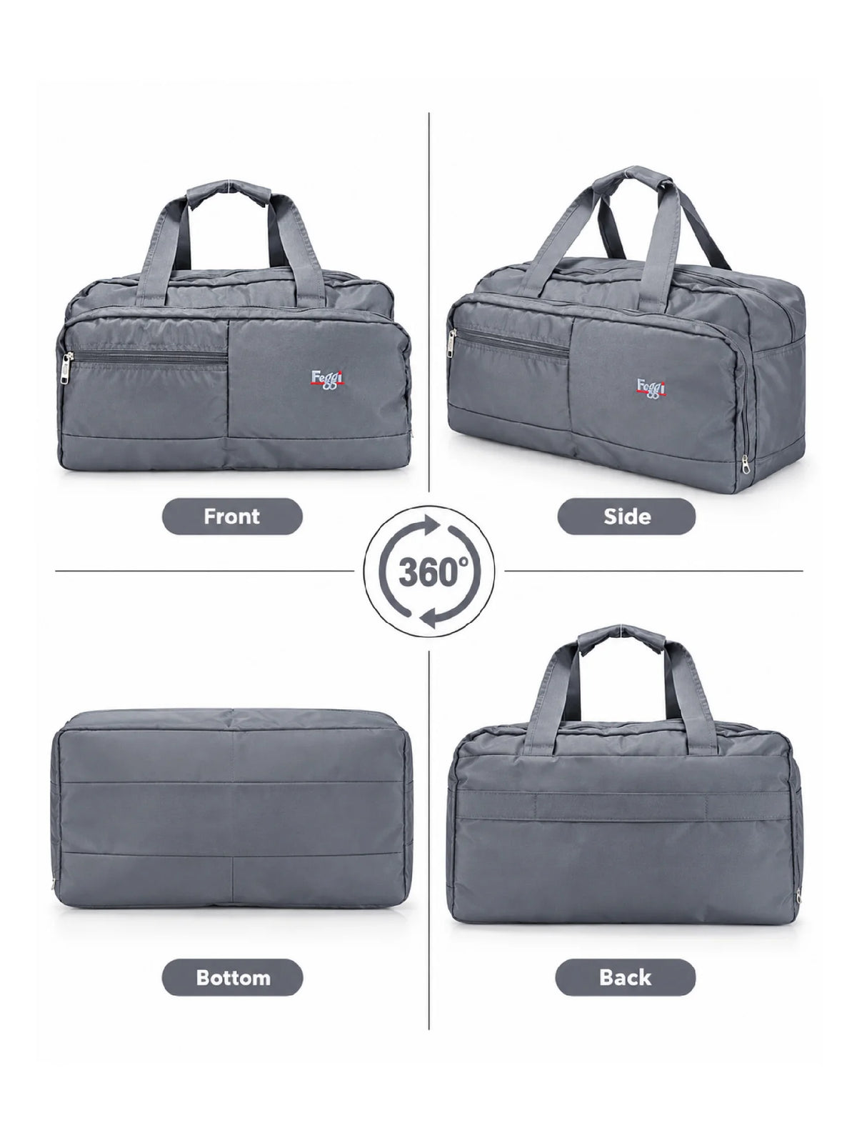 Karry House Carry Duffel Bag – Grey 42L Travel Duffel