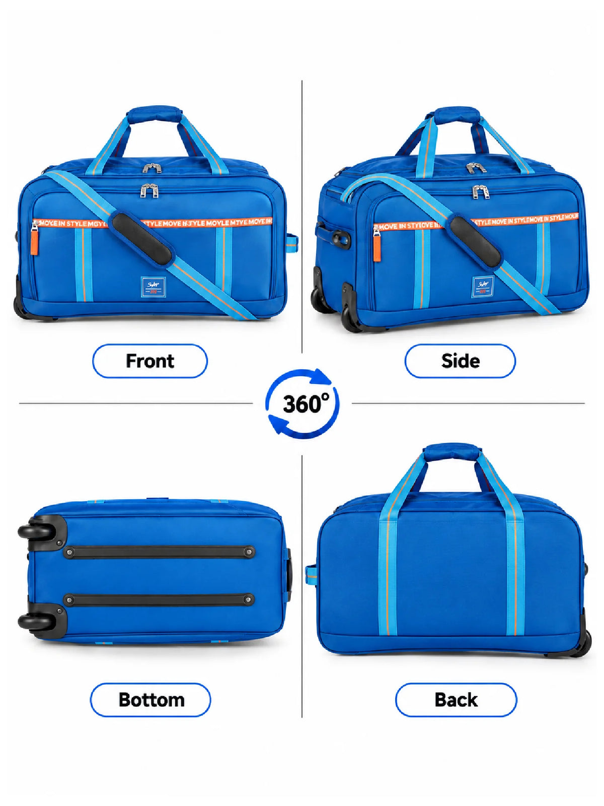 Karry House Skybags Strolley Duffel Bag – Blue 73L