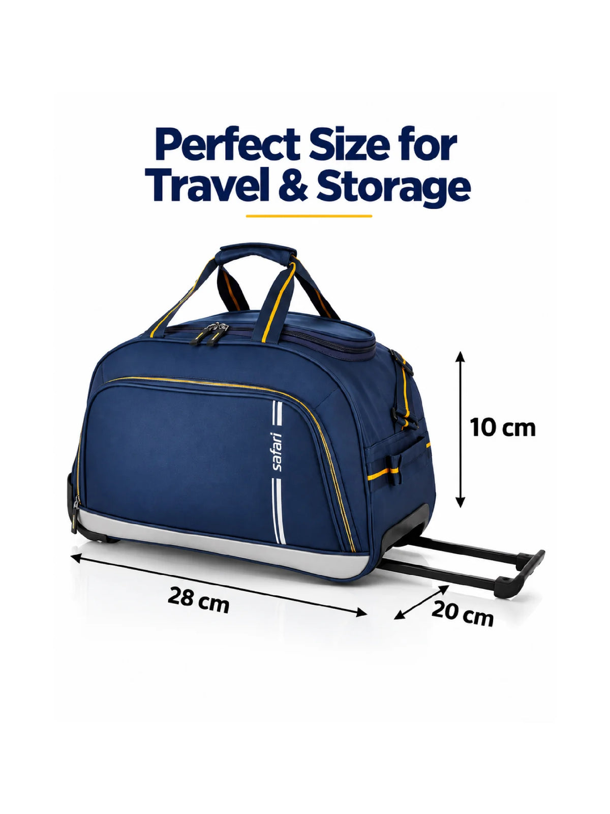 SAFARI 105L Strolley Duffel Bag - Blue