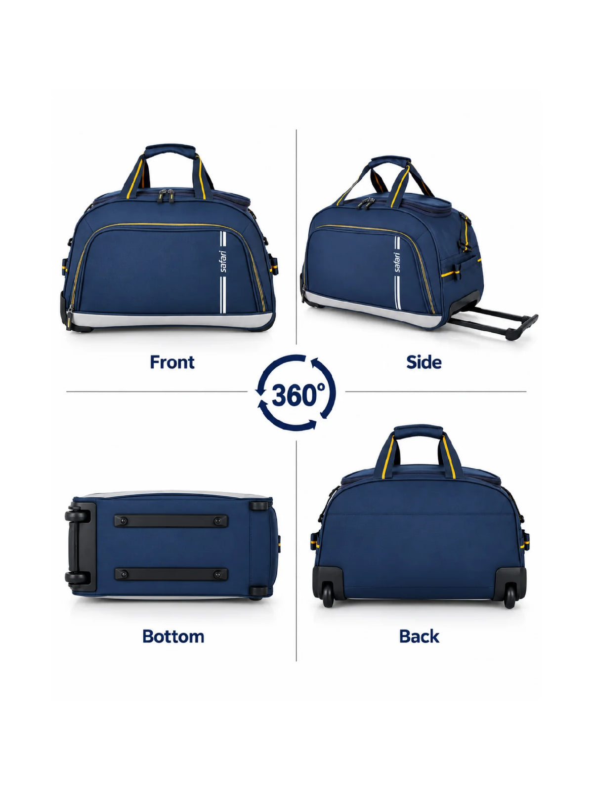 SAFARI 105L Strolley Duffel Bag - Blue