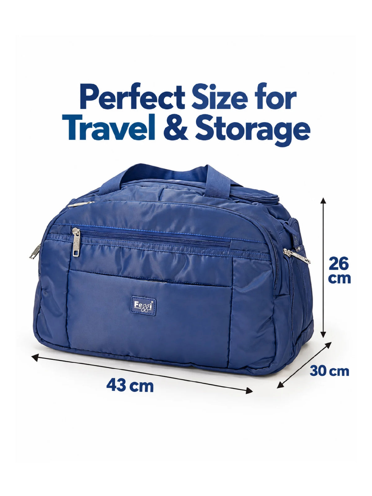 Feegi Multi-Pocket Travel Business Bag – Blue