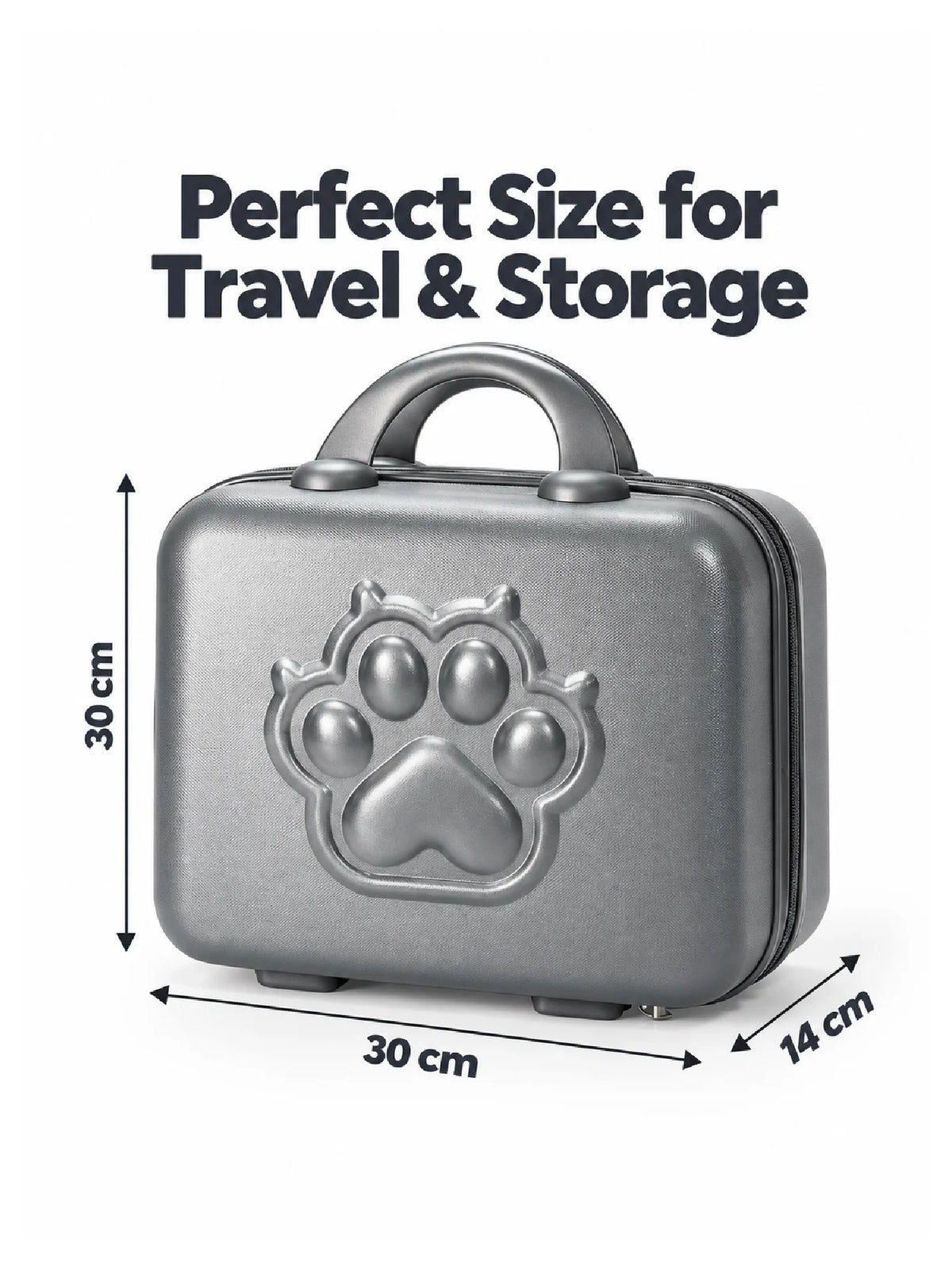 Karry House Kids Hard Shell Vanity Travel Bag – Grey Cat Lag