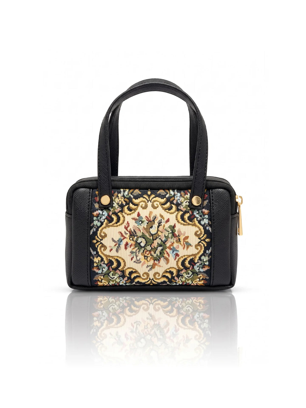 Karry House Floral Ladies Hand Purse – Black